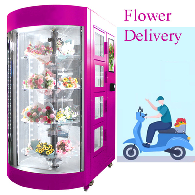Flor fresca que vende o tela táctil refrigerando Smart da entrega da máquina 120V do cacifo