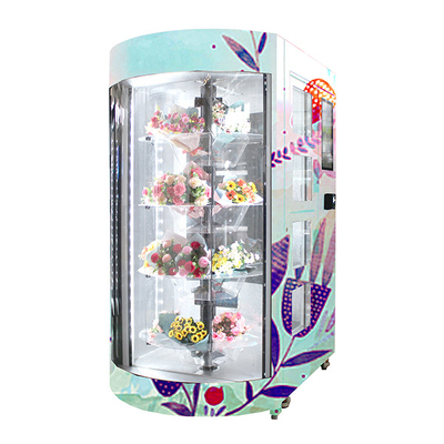 A máquina de venda automática de Fresh Flower Station do florista automatizou 24 horas de sistema de controle remoto