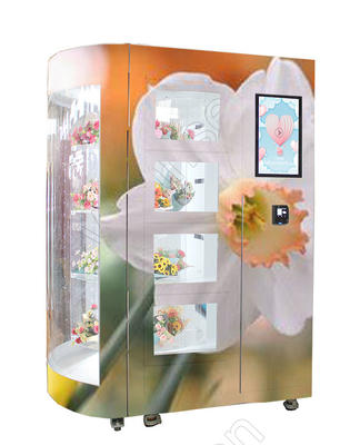 24 horas de pagamento de Mini Mart Flower Vending Lockers Machine Smart Card laminaram o aço