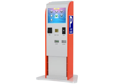As contas/moedas/cartões aceitaram o quiosque dos suportes da tela de toque para o pagamento de estacionamento interno
