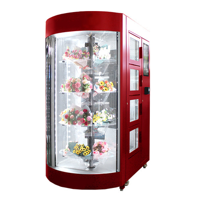 Máquina de venda automática automática da flor da alameda do hospital com prateleira transparente sistema refrigerado da humidificação