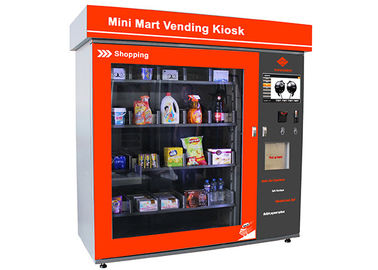 Moeda/Bill/cartão varejos automatizados mini estação do negócio da máquina de venda automática do mercado do tela táctil operado