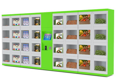 Alimento automatizado do refrigerador que vende portas diferentes do tamanho dos cacifos para a rua/faculdade/aeroporto