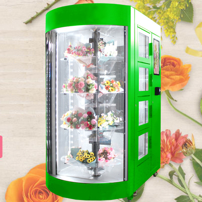 Flor automática completa de Floss que vende o refrigerador transparente da porta da máquina do cacifo