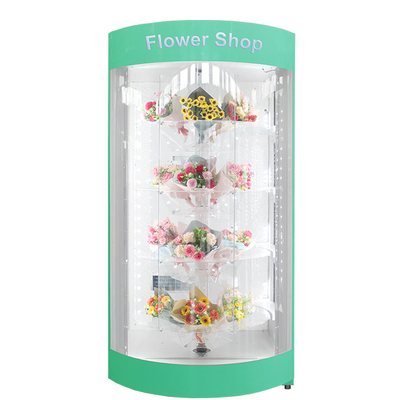 A máquina de venda automática refrigerando 50HZ da flor da loja floral para Plantsl laminou o aço