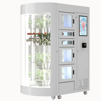Loja da loja de flor da conveniência da máquina de venda automática da flor do OEM com a janela de 360 graus