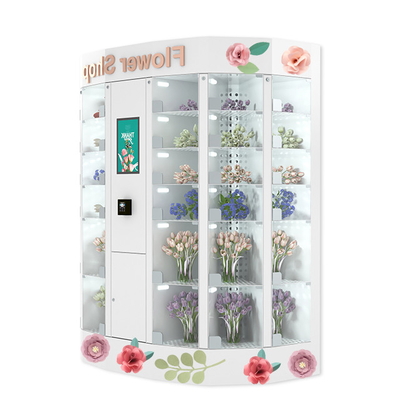 Cacifo da máquina de venda automática da flor de 19 polegadas com sistema de refrigeração 50HZ