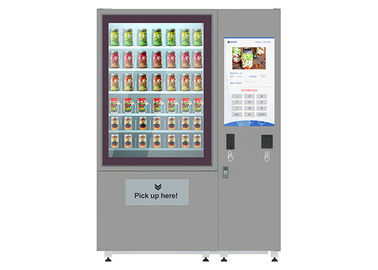 Máquinas de venda automática frescas da salada do painel LCD de uma propaganda de 32 polegadas com sistema do elevador