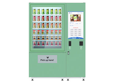 Máquinas de venda automática frescas da salada do fruto automático tela de 32 polegadas com refrigeração