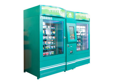 Quiosque da máquina de venda automática do subministro médico do bem-estar da saúde do terreno com a grande tela da propaganda