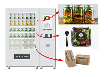 Máquina de venda automática fresca refrigerada da salada do fruto automático tela de uma propaganda de 22 polegadas