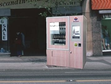 Máquina de venda automática da garrafa de vinho do pagamento do cartão de Bill da moeda da correia transportadora para o shopping do hotel