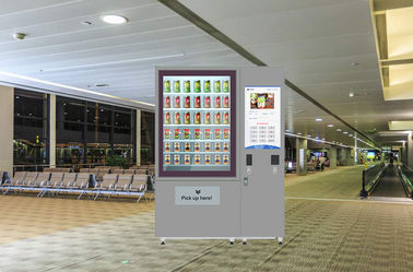 Máquina de venda automática de Bill Note Credit Card Operated da moeda para bebidas dos petiscos com função grande da propaganda de tela táctil