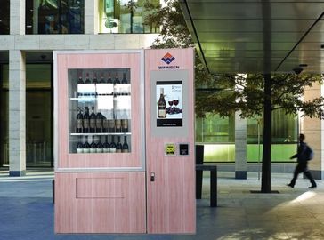 Máquina de venda automática do vinho do mercado de Winnsen mini com sistema do elevador do elevador, tela táctil de 22 polegadas