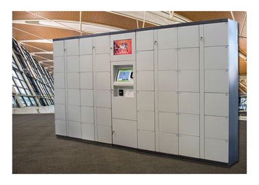 Cacifos de bagagem eletrônicos espertos usados aeroporto do armário com cerco de aço