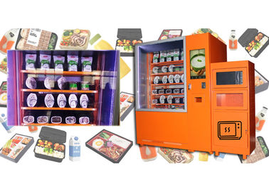 Máquina de venda automática refrigerando refrigerada do alimento, máquina de venda automática saudável da refeição com micro-ondas