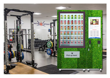 Máquina de venda automática pública do frasco da salada com sistema de transporte para a universidade do Gym