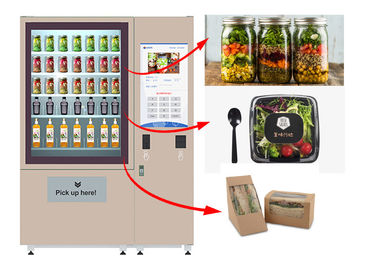 Máquina de venda automática automática da salada dos vegetais de fruto do serviço do auto com o elevador do transporte de correia