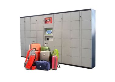 O aeroporto automatizou cacifos de armazenamento alugados da bagagem de alta qualidade da praia com carregamento do telefone e porta aberta remotamente