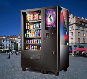 Quiosque das máquinas de venda automática do alimento de petisco da água fria com pagamento com cartão de crédito de Bill da moeda