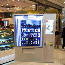 24 horas de máquina de venda automática a fichas da soda do leite para a bebida do petisco com exposição da propaganda
