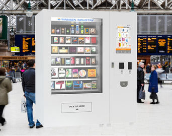 Máquina de venda automática do alimento do pagamento de cartão de Bill da moeda para bebidas do sanduíche com exposição da propaganda