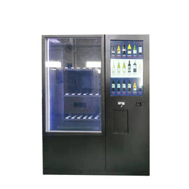 Máquina de venda automática refrigerada operada dinheiro do queijo do suco da soda do leite do vinho da cerveja da bebida com grande tela e controlo a distância