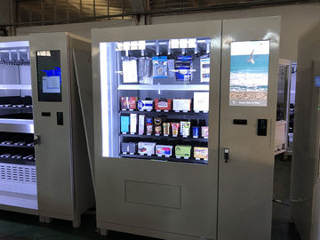 Refrigerated automático pode as máquinas de venda automática feitas do aço seguro com o elevador para o queque dos frutos dos vegetais do alimento