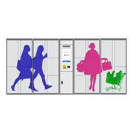 Cacifo de armazenamento eletrônico da bagagem do aeroporto do código do Pin de Smart com pagamento do cartão e plataforma da gestão remota