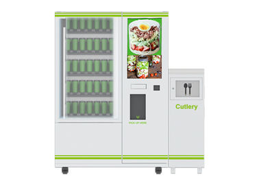Máquina de venda automática esperta da salada da correia transportadora da parte alta, fruto que vende o cacifo com elevador
