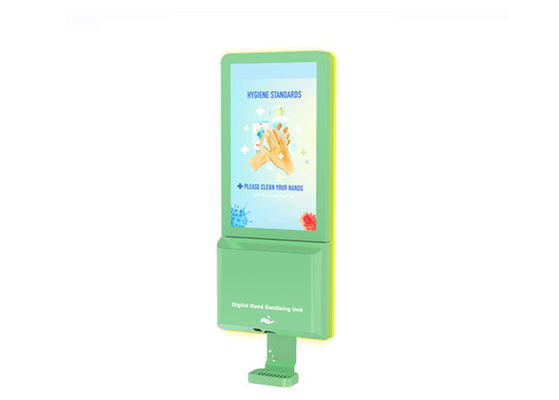 Signage do distribuidor 1080p Lcd Digital do Sanitizer da mão de Wifi com temperatura