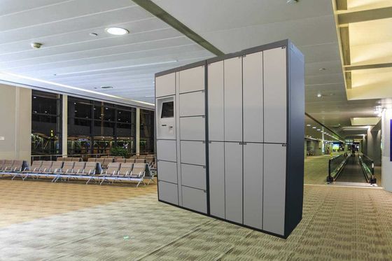 Cacifos de bagagem alugados do hotel com plataforma de controle remoto e dispositivos múltiplos do pagamento
