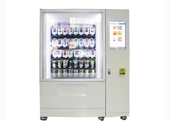 Máquina de venda automática avançada da salada dos vegetais do ovo com serviço da nuvem/tela dos anúncios