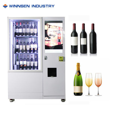 A máquina de venda automática do vinho tinto com tela táctil e sistema esperto, controlo a distância é apropriada para vender artigos frágeis