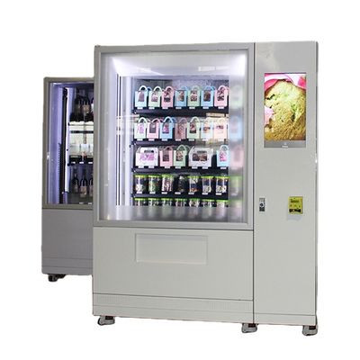 Anunciando máquina de venda automática a fichas do alimento do LCD do toque com sistema de refrigeração