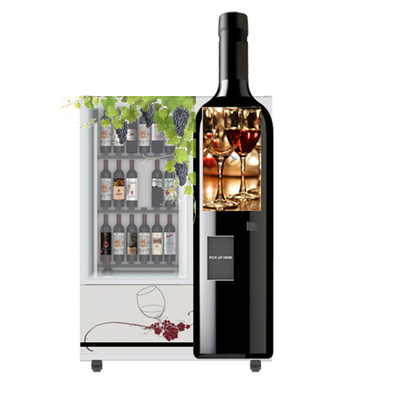 Máquina de venda automática de vidro da garrafa de vinho de USB com sistema do elevador do elevador
