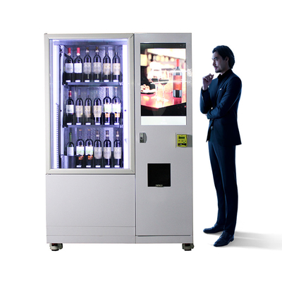 Máquina de venda automática de vidro da garrafa de vinho de USB com sistema do elevador do elevador