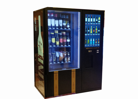 Lcd 24 horas de máquina de venda automática do vinho com anúncio da tela