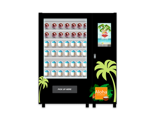 Elevador e sistema de refrigeração frescos de Bill Coconut Vending Machine With