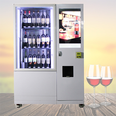 Máquina de venda automática refrigerada do vinho do uísque com sistema da correia transportadora