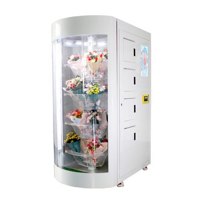 24 da loja do autosserviço horas de máquina de venda automática da flor fresca com refrigerador e humidificador