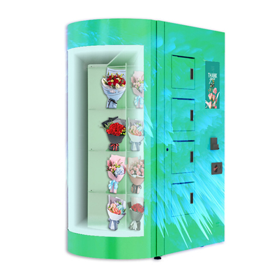 O tela táctil embalou a máquina de venda automática da função do líquido refrigerante das flores