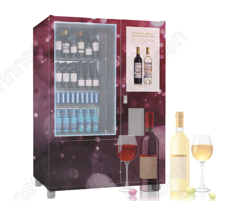 máquina de venda automática eletrônica do tela táctil interativo de 22 polegadas para o espírito da cerveja do vinho espumante do champanhe da bebida