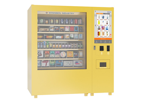 Máquina de venda automática do mini mercado da caixa, máquina de venda automática do fone de ouvido com sistema de refrigeração