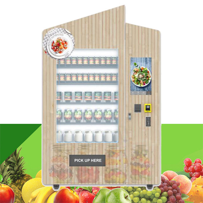 Alimento saudável da máquina de venda automática da salada de fruto fresco com sistema do elevador do elevador