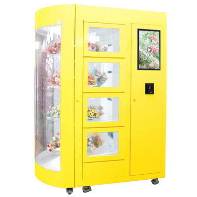 Máquina de venda automática das flores frescas do tela táctil com iluminação do diodo emissor de luz