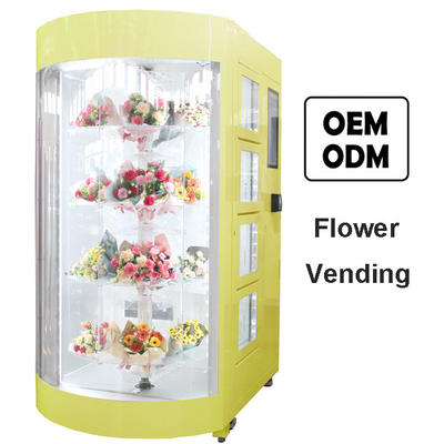24 horas de ODM floral do OEM do equipamento da loja da loja da máquina de venda automática floral da conveniência com humidificador