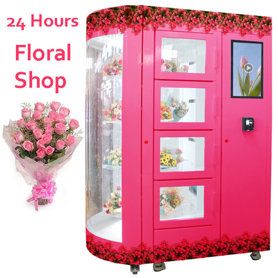 Diodo emissor de luz que ilumina a máquina de venda automática de gerencio da flor do ramalhete 24 horas de sistema esperto do cacifo