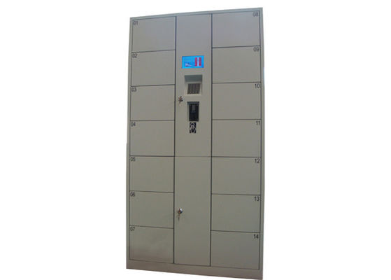 Qualidade Os cacifos de bagagem eletrônicos das cédulas das moedas, 14 portas Metal cacifos da escola para o parque/Gym/biblioteca fábrica