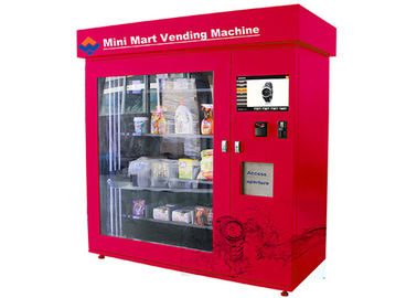 Mini máquina de venda automática automática do mercado, máquina de venda automática ajustável da moeda do mercado do tela táctil de 19 polegadas mini